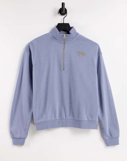 Nike - Femme - Felpa in pile corta blu ardesia