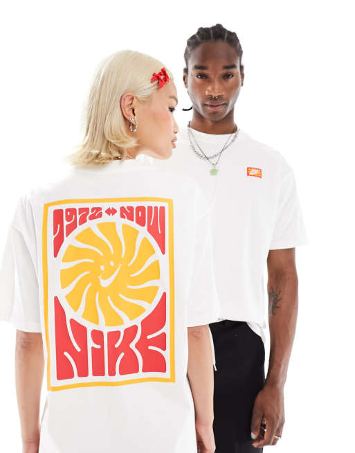 Nike festival backprint t shirt in white ASOS