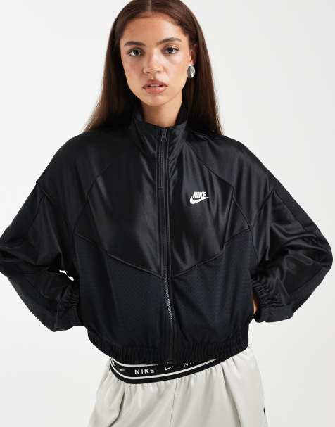Nike Festival cropped full zip jacket in black - view 1