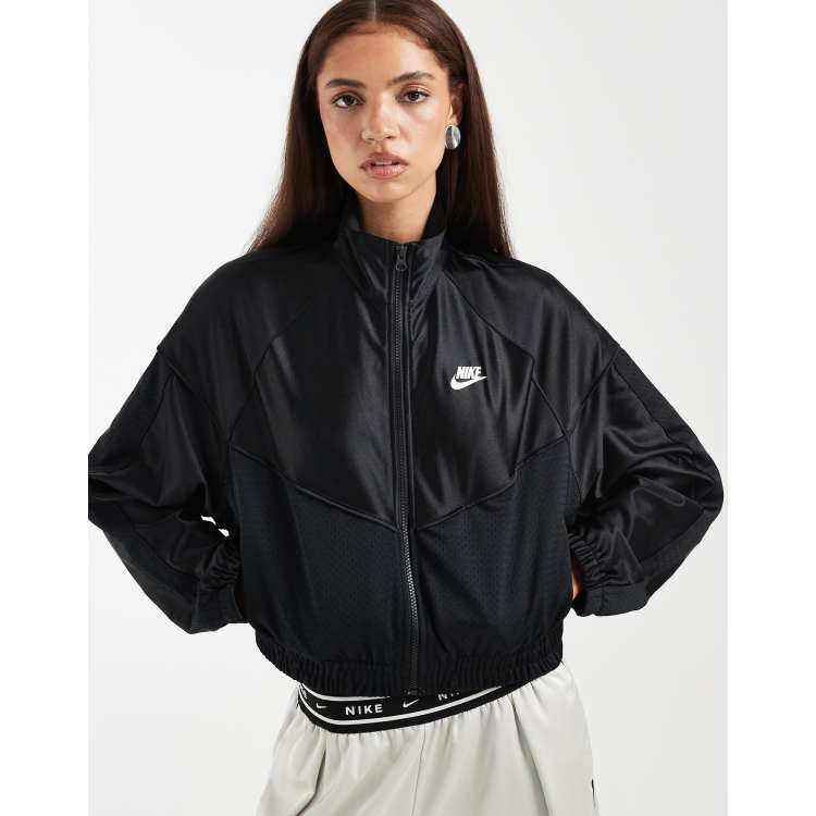 Nike Festival cropped full zip jacket in black | ASOS