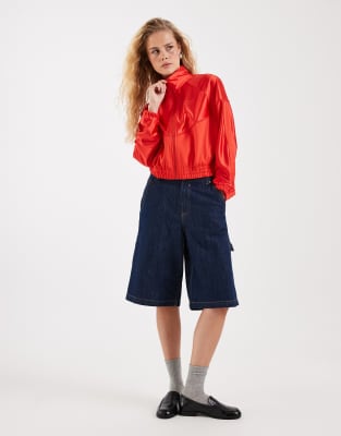 Nike Festival Cropped Full Zip Jacket In Multi