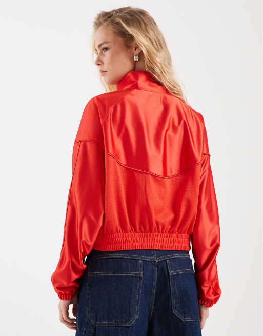 Nike Festival cropped full zip jacket in red , 4 of 4