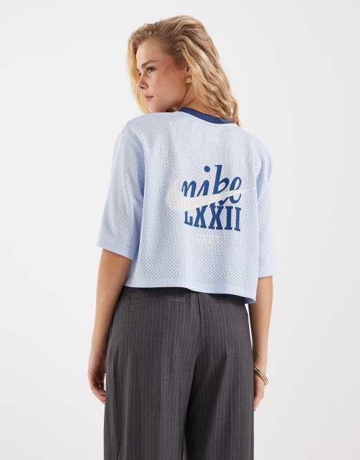 Nike Festival cropped jersey in light blue  , 4 of 4