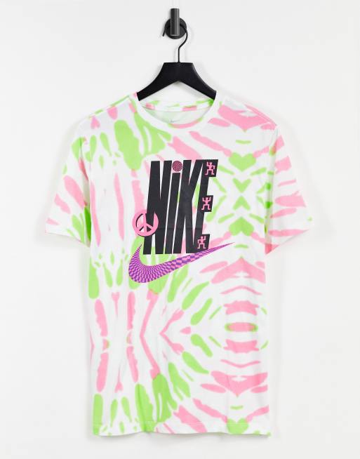 Pink and shop green nike shirt