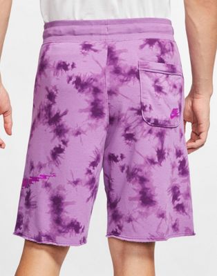 purple tie dye nike shorts