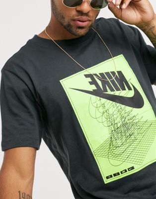 Nike Festival t-shirt in gray and neon 