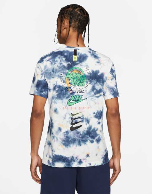 Nike blue cheap tie dye shirt