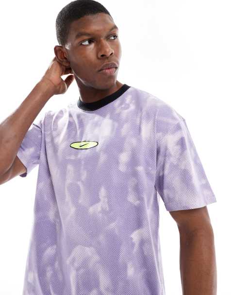 Nike Festival tie dye t-shirt in purple and white