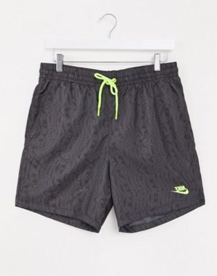 lime green and black nike shorts