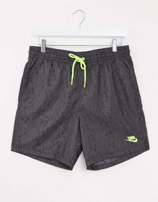 neon green and black nike shorts