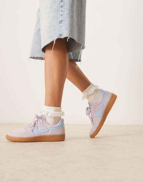 Nike - Field General - Baskets en daim - Violet et bleu clair - view 1