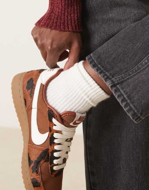 Nike - Field General - Brune sneakers med ponyhårstekstur, 4 af 5