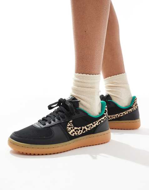 Nike Field General SE trainers in black and leopard - view 1