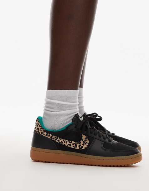 Nike Field General sneakers in black and leopard print - view 1