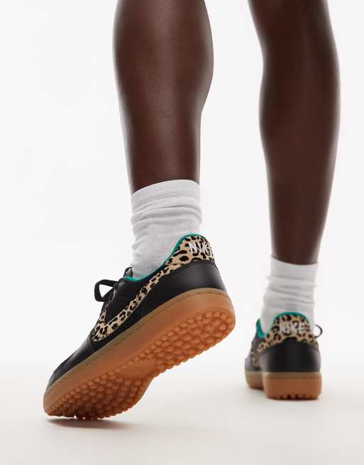 Nike Field General sneakers in black and leopard print, 3 of 5