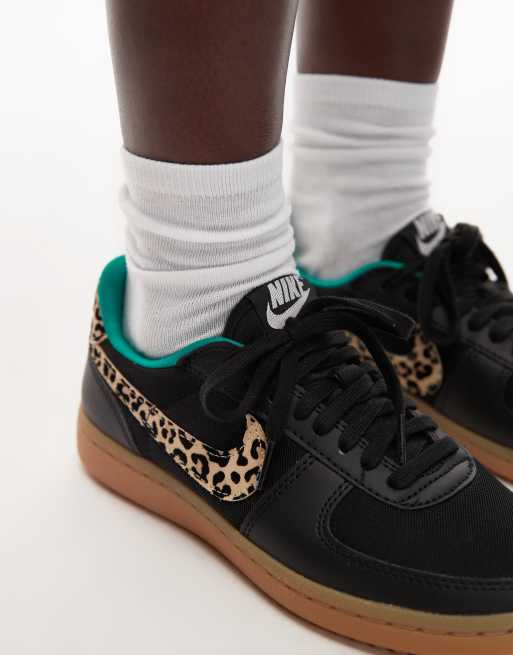 Nike Field General sneakers in black and leopard print, 4 of 5
