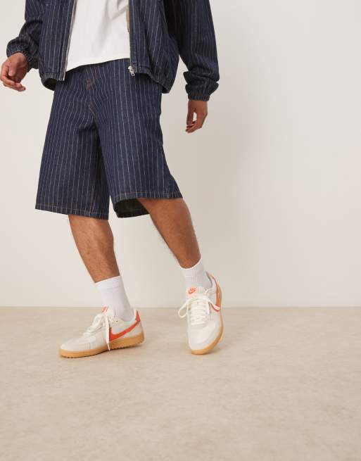Nike Field General sneakers in off white and orange, 3 of 5