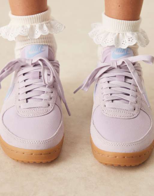Nike Field General suede trainers in purple and light blue, 3 of 5