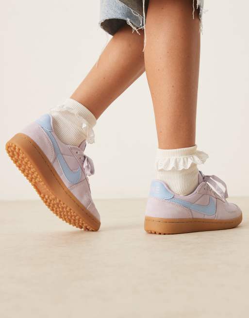 Nike Field General suede trainers in purple and light blue, 4 of 5
