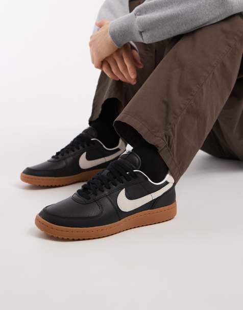 Nike Field General trainers in black and white - view 1