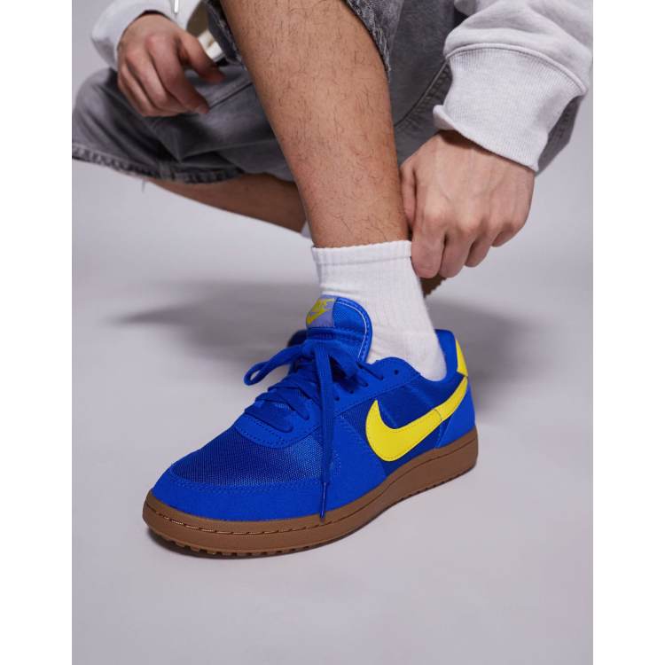 Nike Field general trainers in blue and yellow retro
