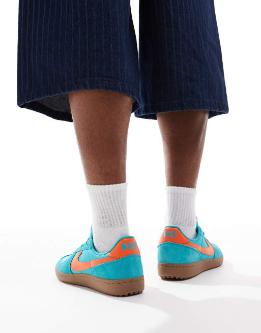 Nike Field General unisex trainers in blue and orange, 3 of 5