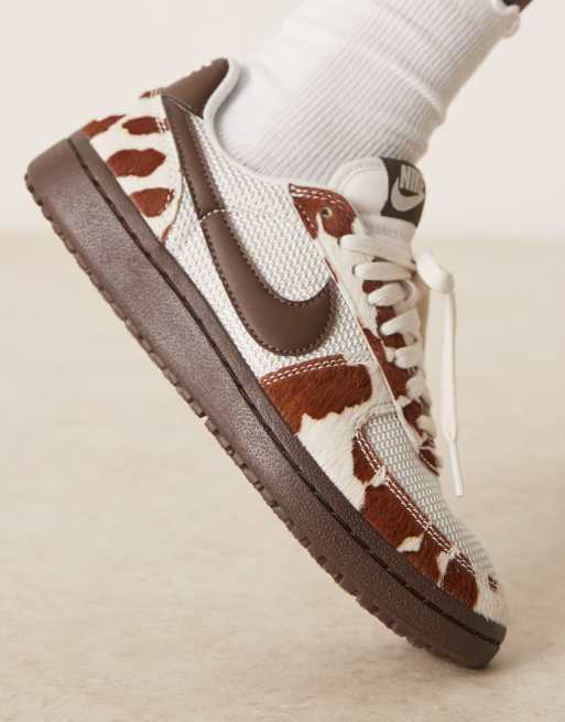 Nike – Field General – Vita och koskinnsmönstrade sneakers i unisex-modell, 3 av 5