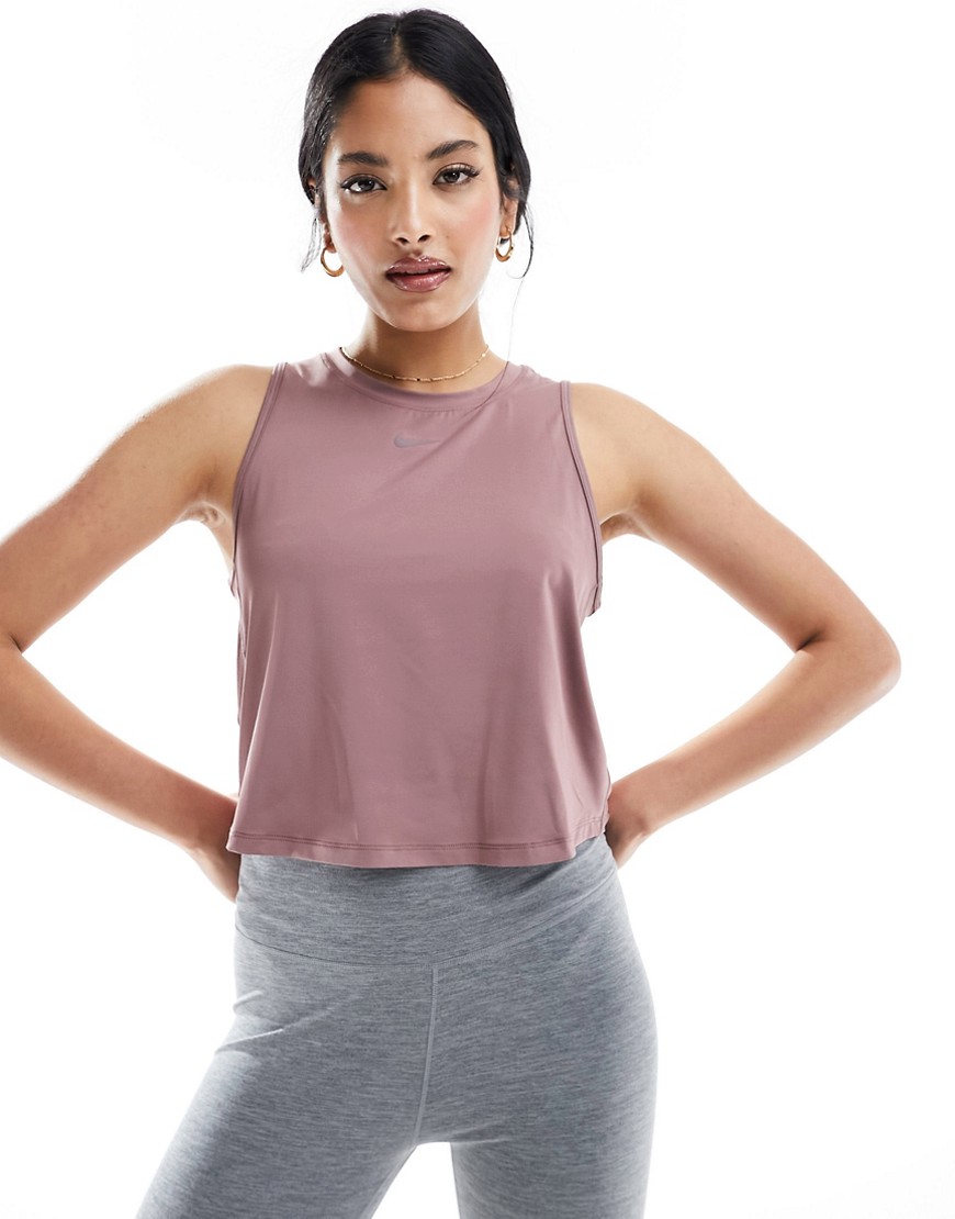 Nike Fitted Dri -fit Tank Top In Smoky Mauve-neutral