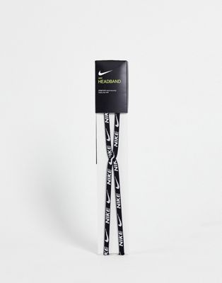 Nike fixed cross over head band in black