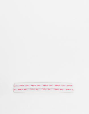 Nike fixed cross over head band in pink - ASOS Price Checker