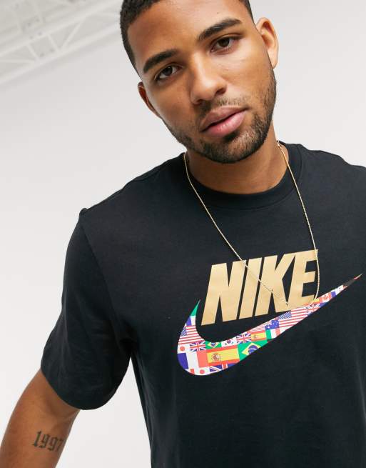 Nike flag logo t-shirt in black | ASOS