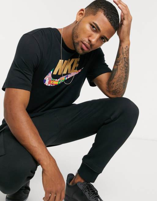 Nike flag logo t-shirt in black | ASOS