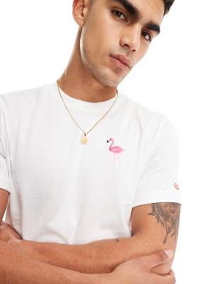 Nike Flamingo Embrodied T-shirt In White