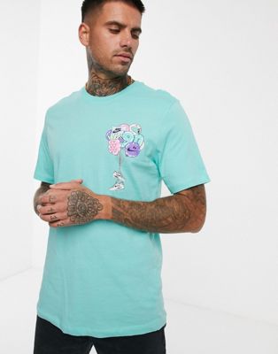 Nike – Flamingo – Turkos t-shirt-Grön