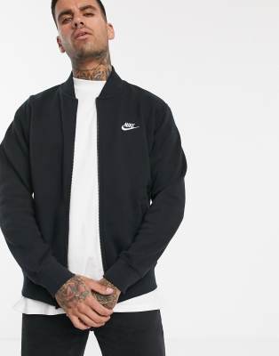 Nike black bomber jacket new arrivals