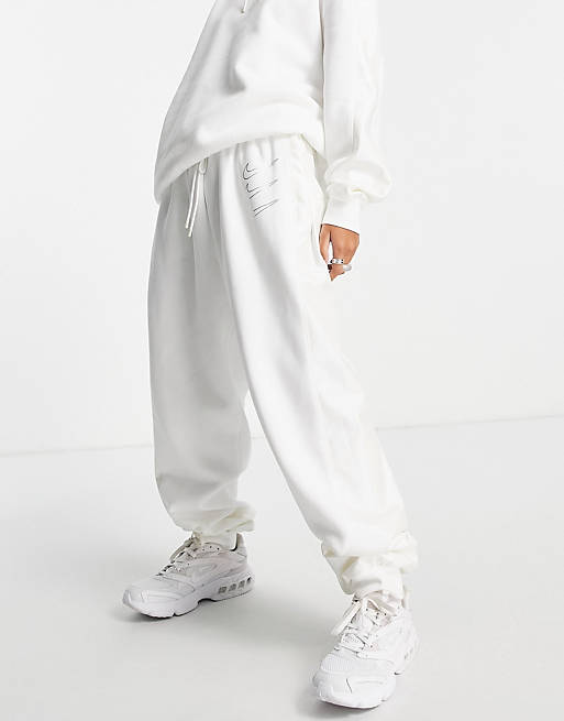 Tracksuits Nike fleece joggers in white and iridescent 