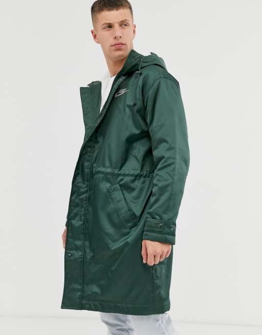 Nike fleece lined parka in khaki ASOS