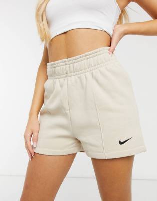 high waisted fleece shorts