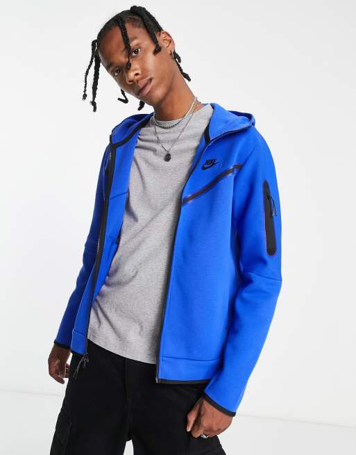 kroon afvoer een beetje Nike - Fleece tech-hoodie in koningsblauw | ASOS