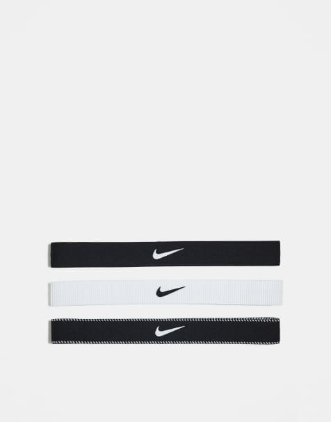 Nike Flex Classic wide headbands 3pk in black and white and black - view 1