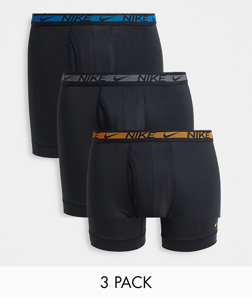 Nike Flex Micro 3 pack boxer briefs in black