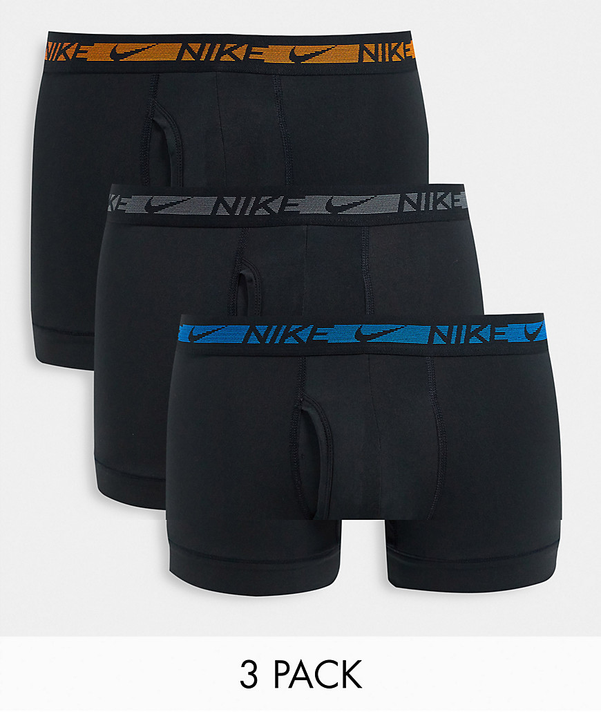 Nike - Flex Micro - Set van 3 boxershorts in zwart
