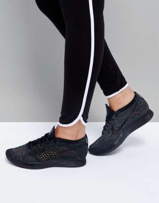 nike flyknit racer black womens