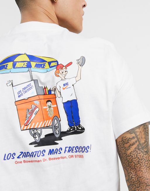 Nike Food Cart back print t shirt in white