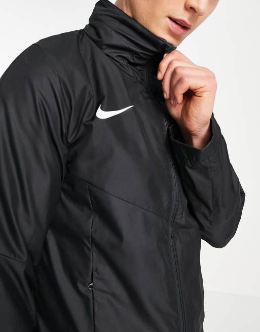 Nike football academy discount rain jacket in black