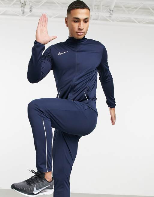 nike academy tracksuit blue