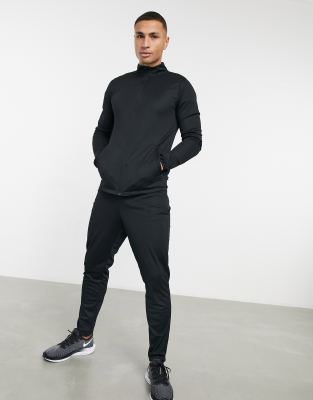 Nike Football Academy 21 tracksuit in triple black | ASOS