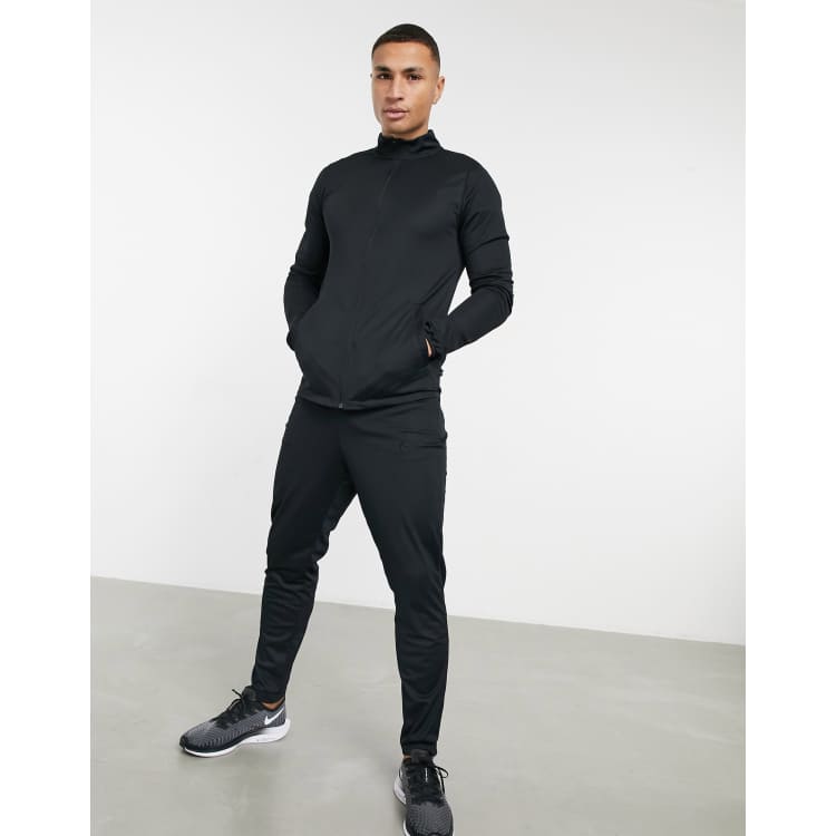 Nike Pinstripe Tracksuit In Black, ASOS