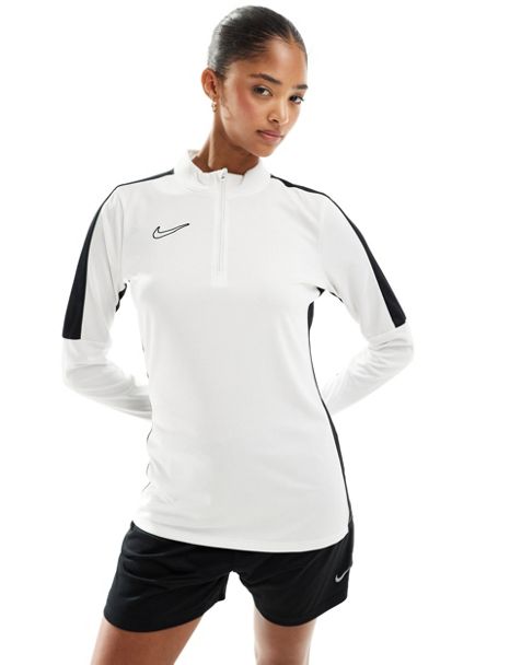 Nike Football Academy 23 1/2 zip sweatshirt in white