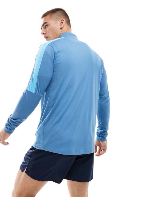 Nike Football Academy 23 1/4 zip sweatshirt in light blue, 4 of 4